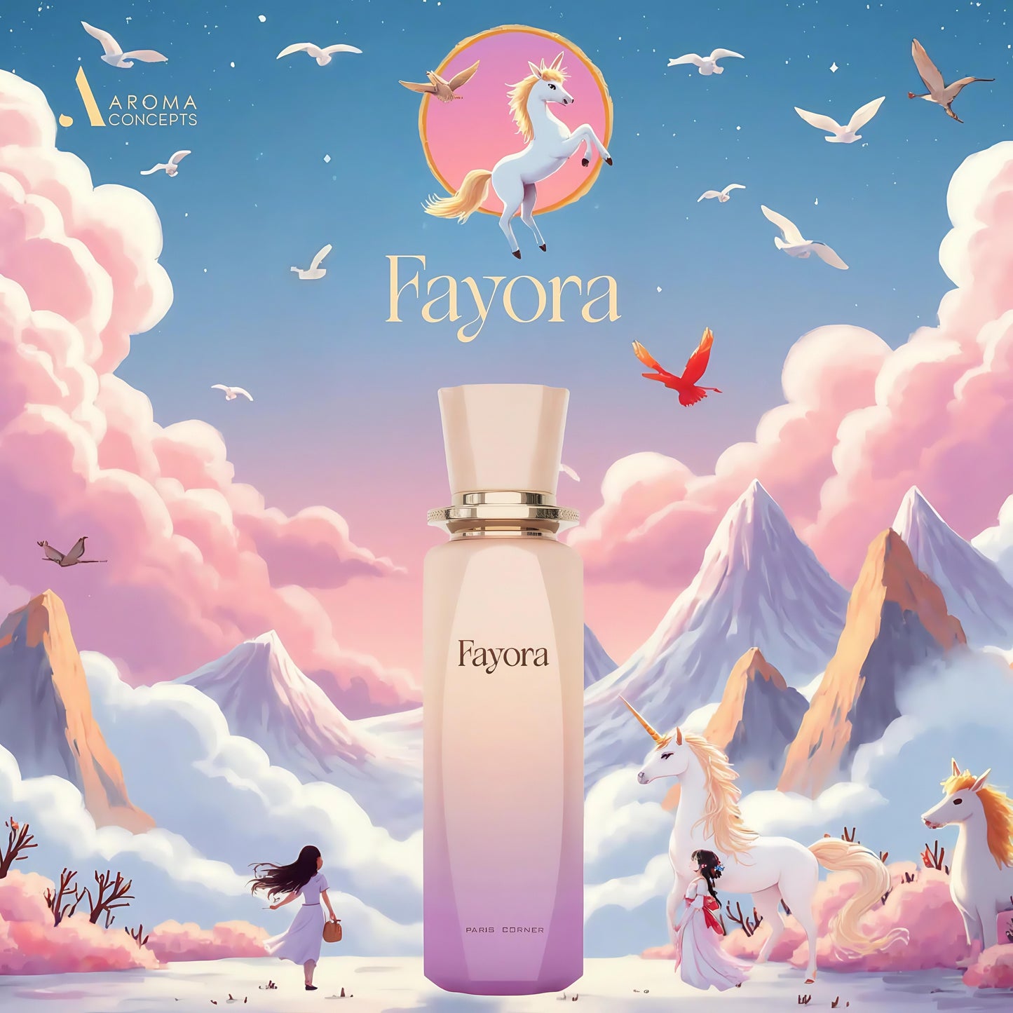 Fayora Paris Corner 100ML – Perfume Femenino Floral Frutal con Maracuyá, Rosa y Vainilla