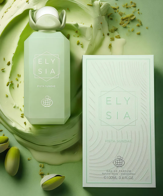Fragrance World Elysia Pista Sundae Perfume Mujer 100ml Aroma Gourmand Dulce y Reconfortante Ideal para Uso Diario y Momentos Casuales