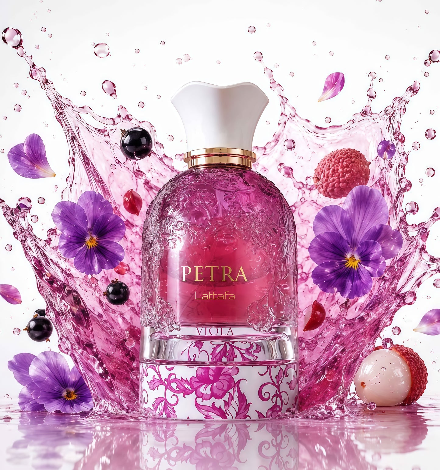 Petra Viola Lattafa Eau de Parfum Mujer 100ml | Fragancia Afrutada, Floral y Empolvada