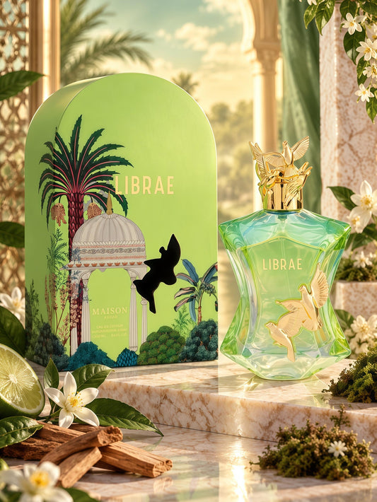 Librae MAISON ASRAR para Hombres y Mujeres - Fragancia con Notas Aromáticas Especiadas Cítricas y Atalcadas Florales Amaderadas Sándalo Almizcle Musgo
