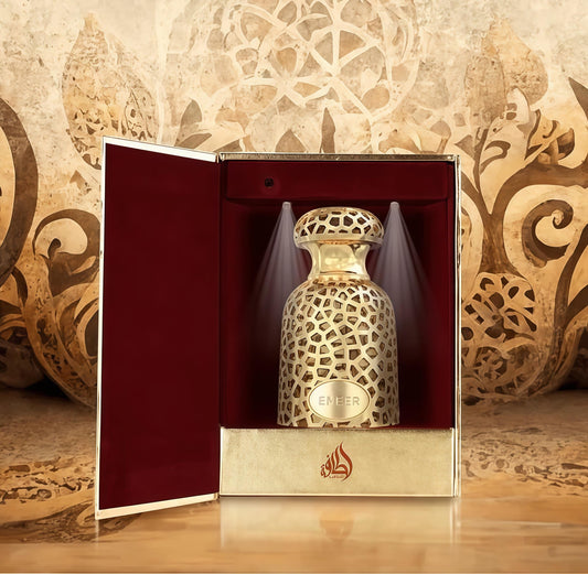 Emeer Lattafa Perfumes 100ML – Perfume Unisex Amaderado Aromático con Toques Cítricos y Especiados