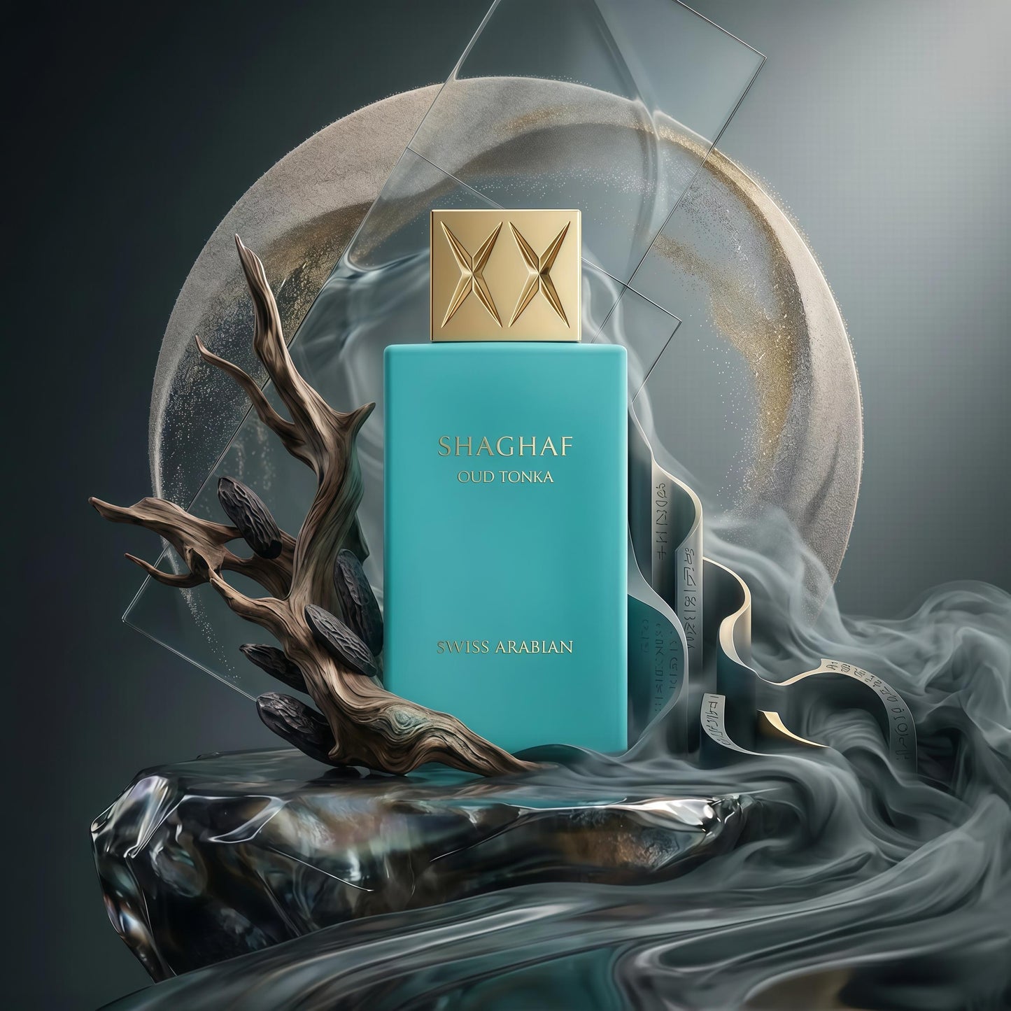 Shaghaf Oud Tonka 75ml Eau de Parfum Unisex Fragancia Gourmand Especiada Floral y Ambarada con Almendra Canela y Haba Tonka para Otoño e Invierno