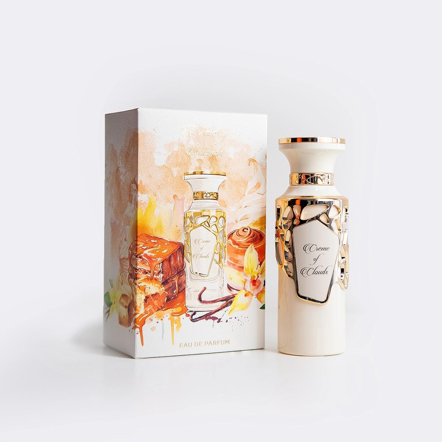Crème of Clouds Fragrance World 100ML – Perfume Unisex Gourmand | Coco, Vainilla y Caramelo Cremoso