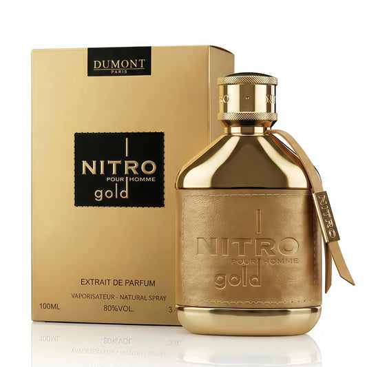 Dumont Paris Nitro Gold Extrait de Parfum 100ml Unisex Fragancia Intensa Moderna con Notas Afrutadas y Especiadas para Uso Diario y Especiales