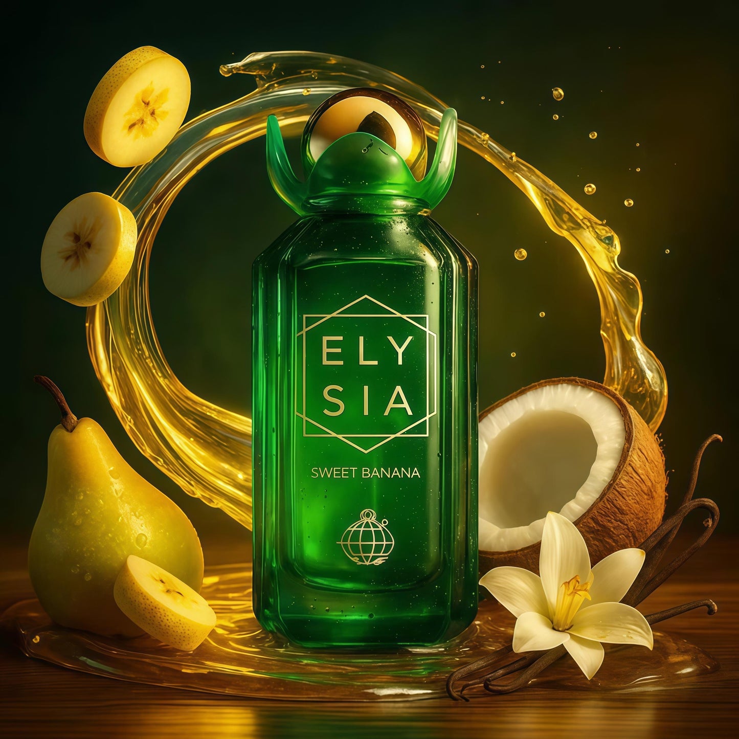 Fragrance World Elysia Sweet Banana Fragance World 100ml Perfume Mujer Aroma Dulce y Tropical con Banana Madura y Coco Cremoso