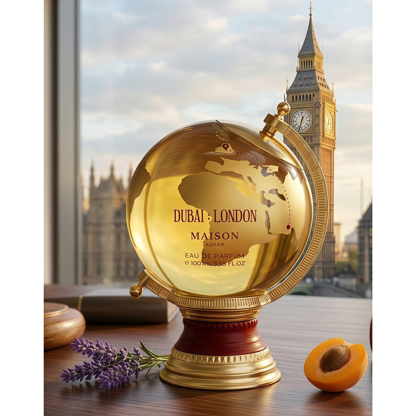 Maison Asrar Dubai: London Eau de Parfum Unisex 100 ml Fragancia Cítrica Empolvada y Amaderada Elegante y Moderna