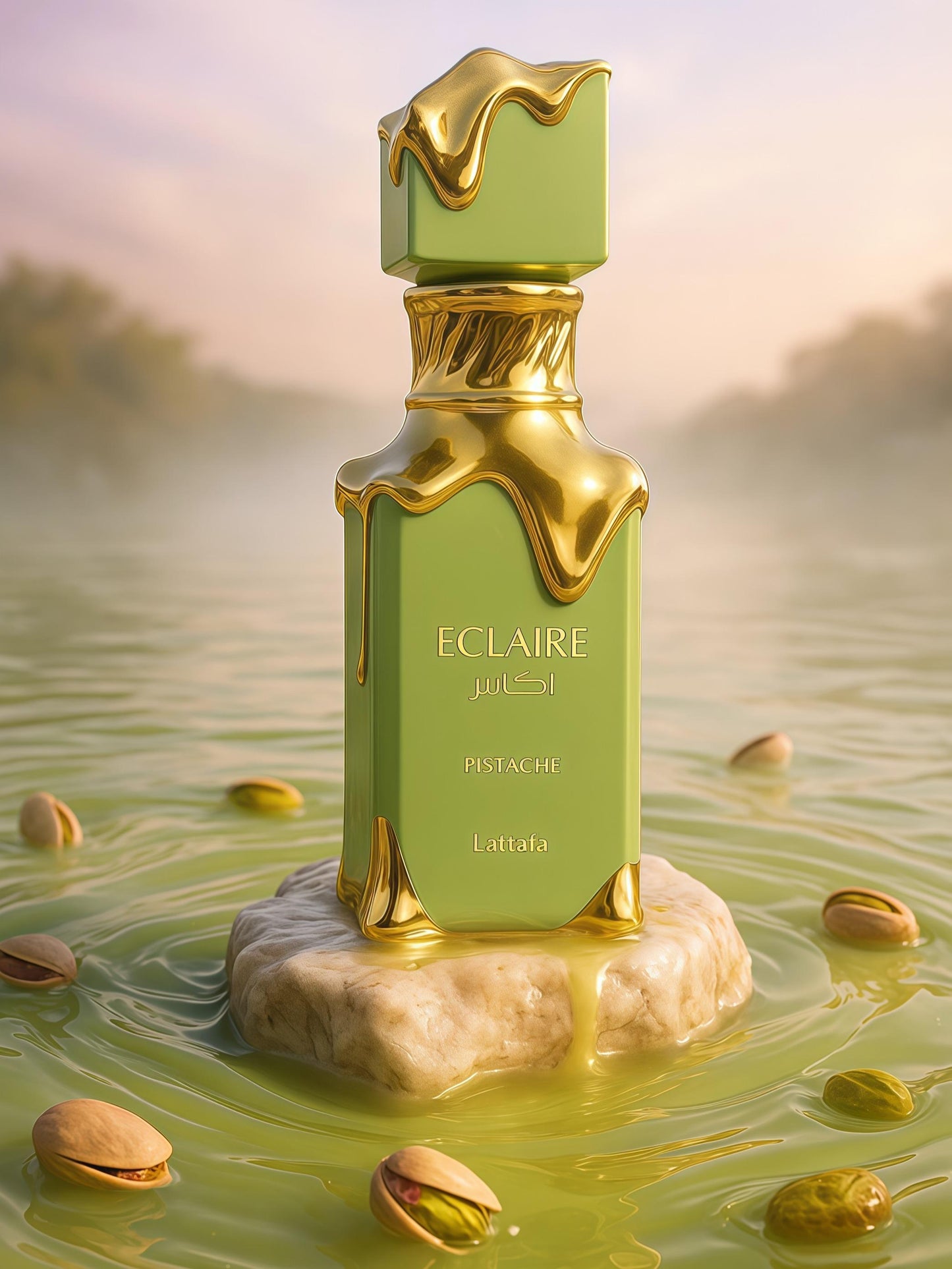 Eclaire Pistache Lattafa 100ML – Perfume Unisex Oriental Vainilla con Pistacho, Coco y Vainilla