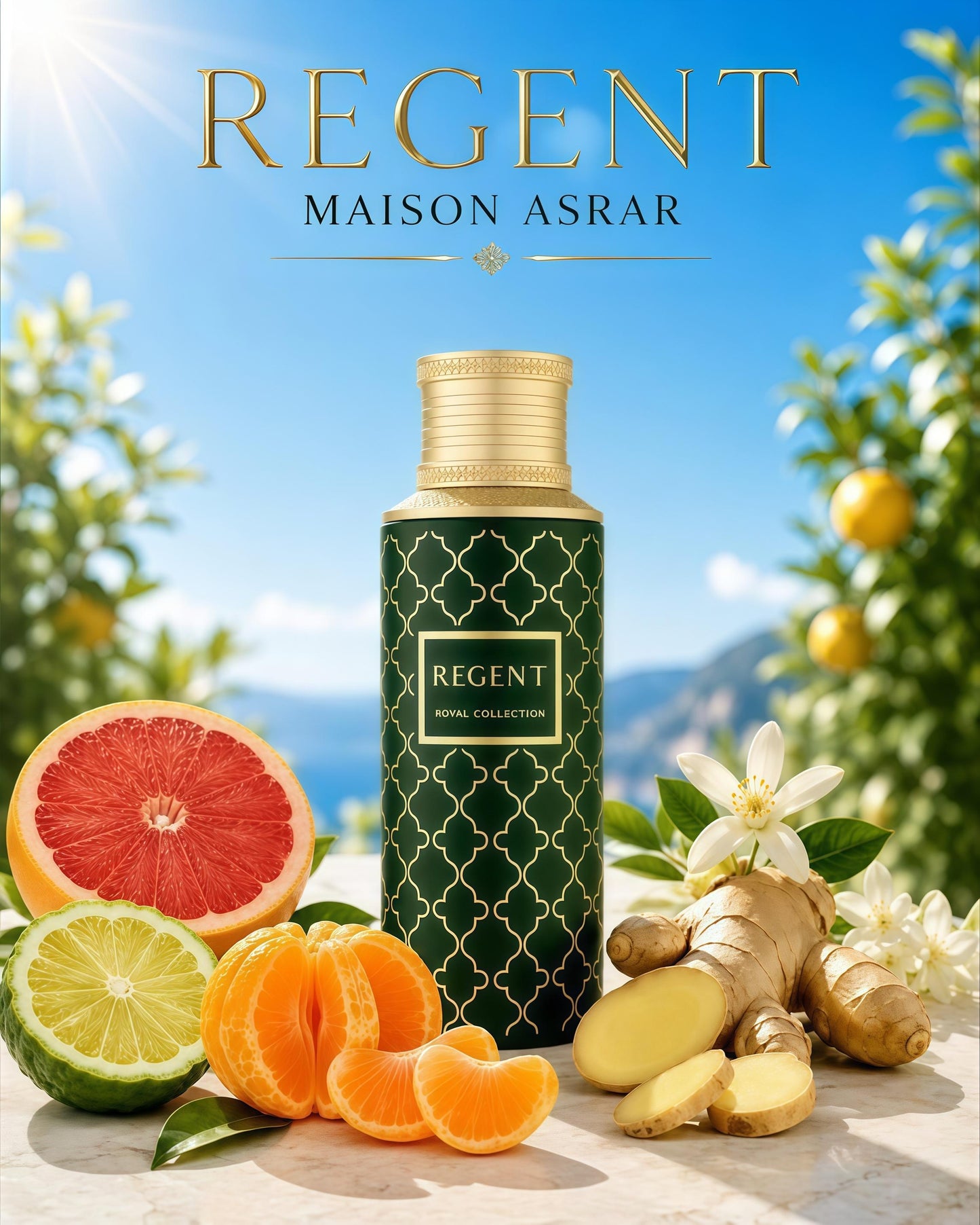 Regent Eau de Parfum Unisex 100ml Fragancia Cítrica Floral y Amaderada para Uso Diario y Especiales