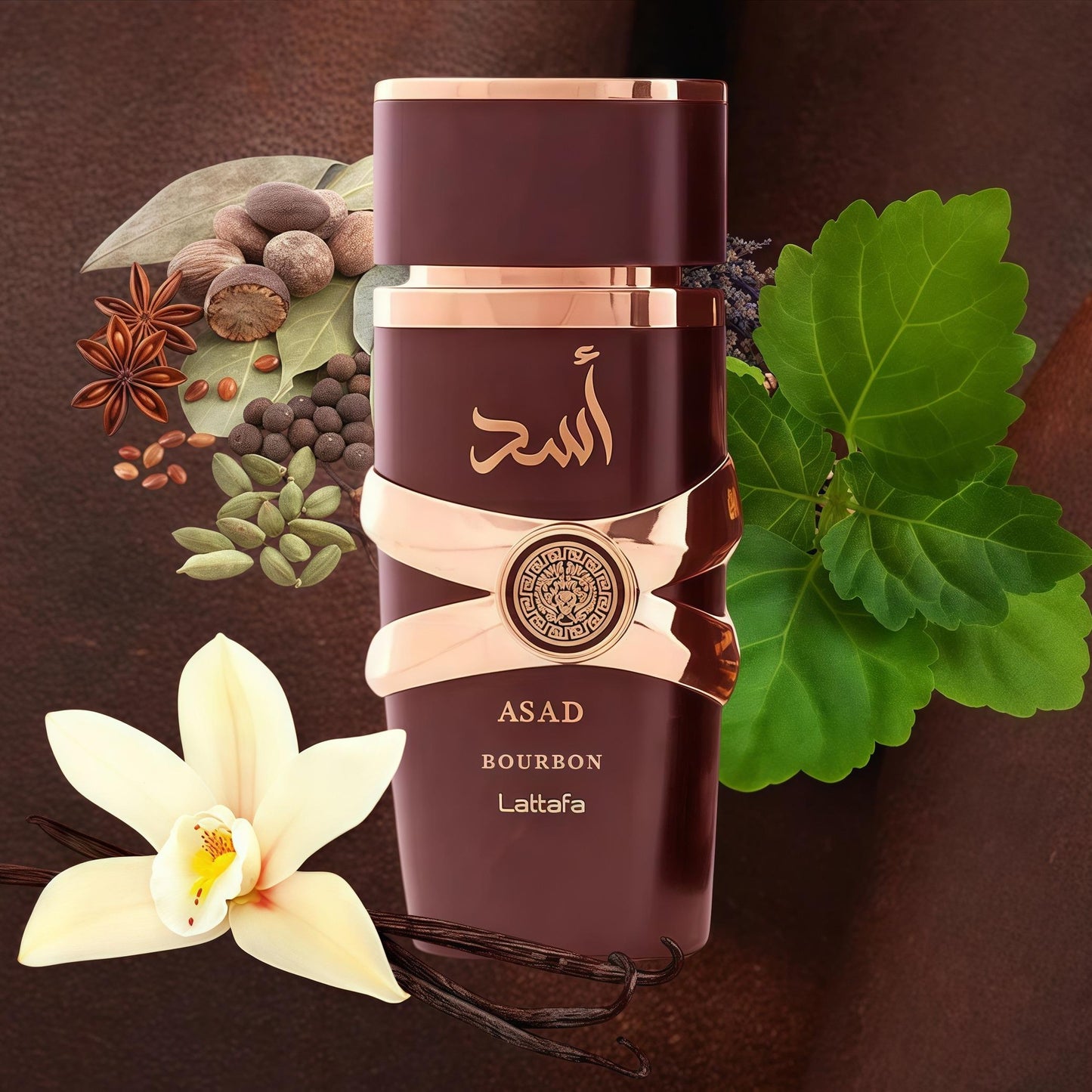 Lattafa Asad Bourbon Perfume Árabe - 100ML Poder, Elegancia y Sofisticación