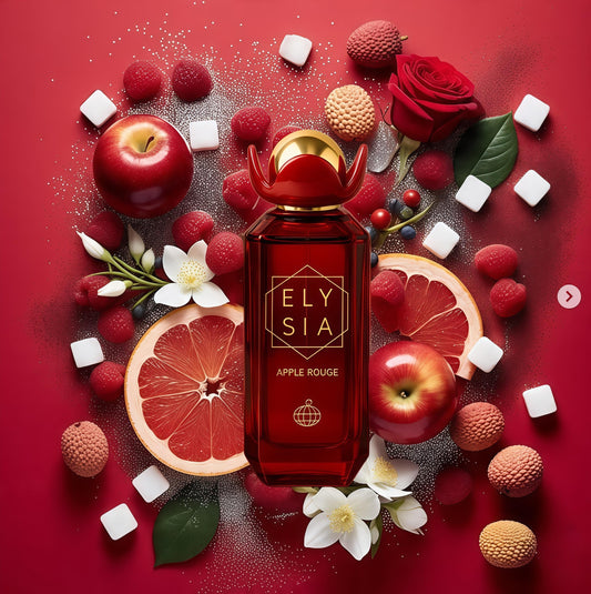 Fragrance World Elysia Apple Rouge Perfume Mujer 100ml Aroma Frutal Fresco y Romántico Ideal para Uso Diario y Eventos Especiales