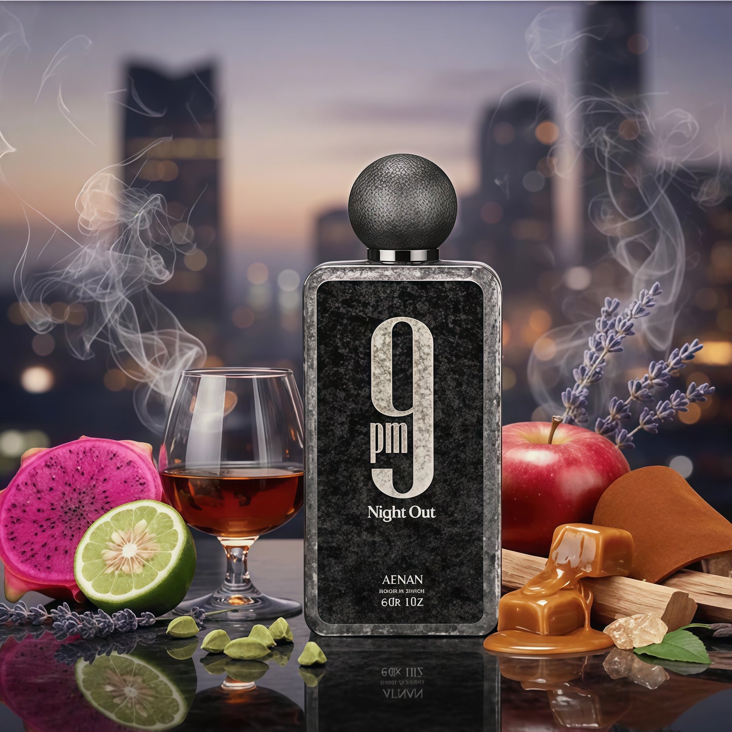 Afnan 9 PM Night Out Eau de Parfum Unisex con Notas Afrutadas Especiadas y Ámbar Perfume Moderno y Nocturno con Fruta del Dragón y Cardamomo