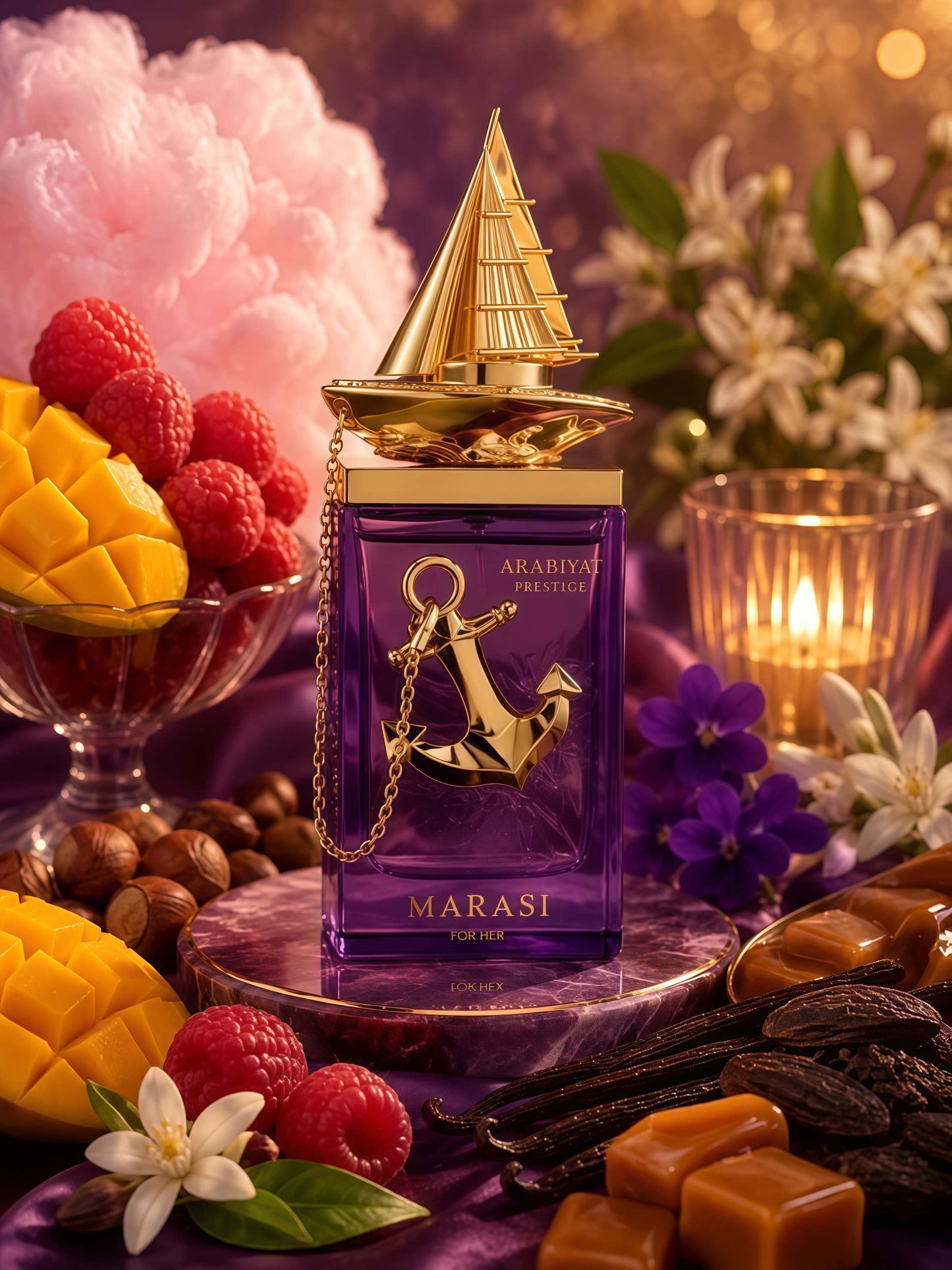 Marasi Eau de Parfum Mujer 100 ml Fragancia Dulce Frutal y Gourmand Irresistible con Frambuesa Bergamota y Avellana para Ocasiones Especiales