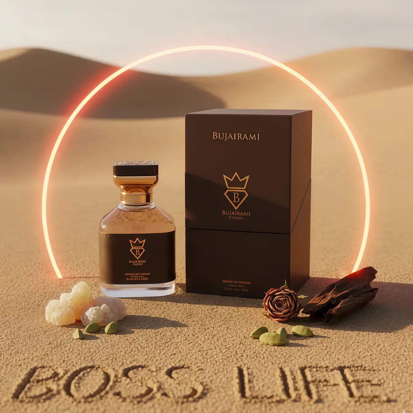 Bujairami Boss Life Extrait de Parfum 100ml Fragancia Masculina Especiada Amaderada y Ambarada para Hombres con Notas de Incienso y Oud