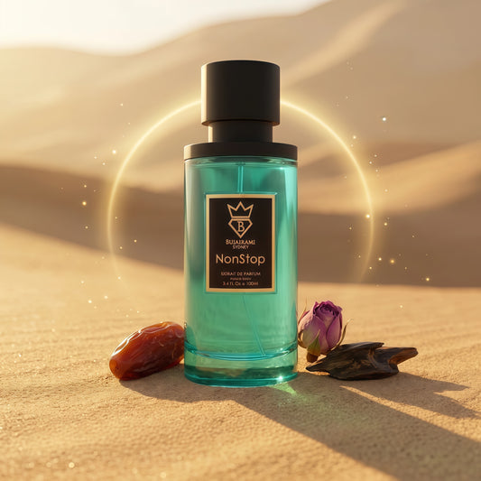 Bujairami NonStop Extrait de Parfum 100ml - Fragancia Fresca con Notas de Frutas y Flores para un Aroma Duradero y Atractivo