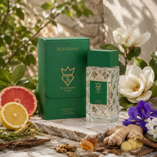 Bujairami Vibration Extrait de Parfum Unisex 100 ml Fragancia Cítrica Floral y Amaderada para Uso Diario y Ocasiones Especiales