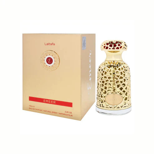 Emeer Lattafa Perfumes 100ML – Perfume Unisex Amaderado Aromático con Toques Cítricos y Especiados