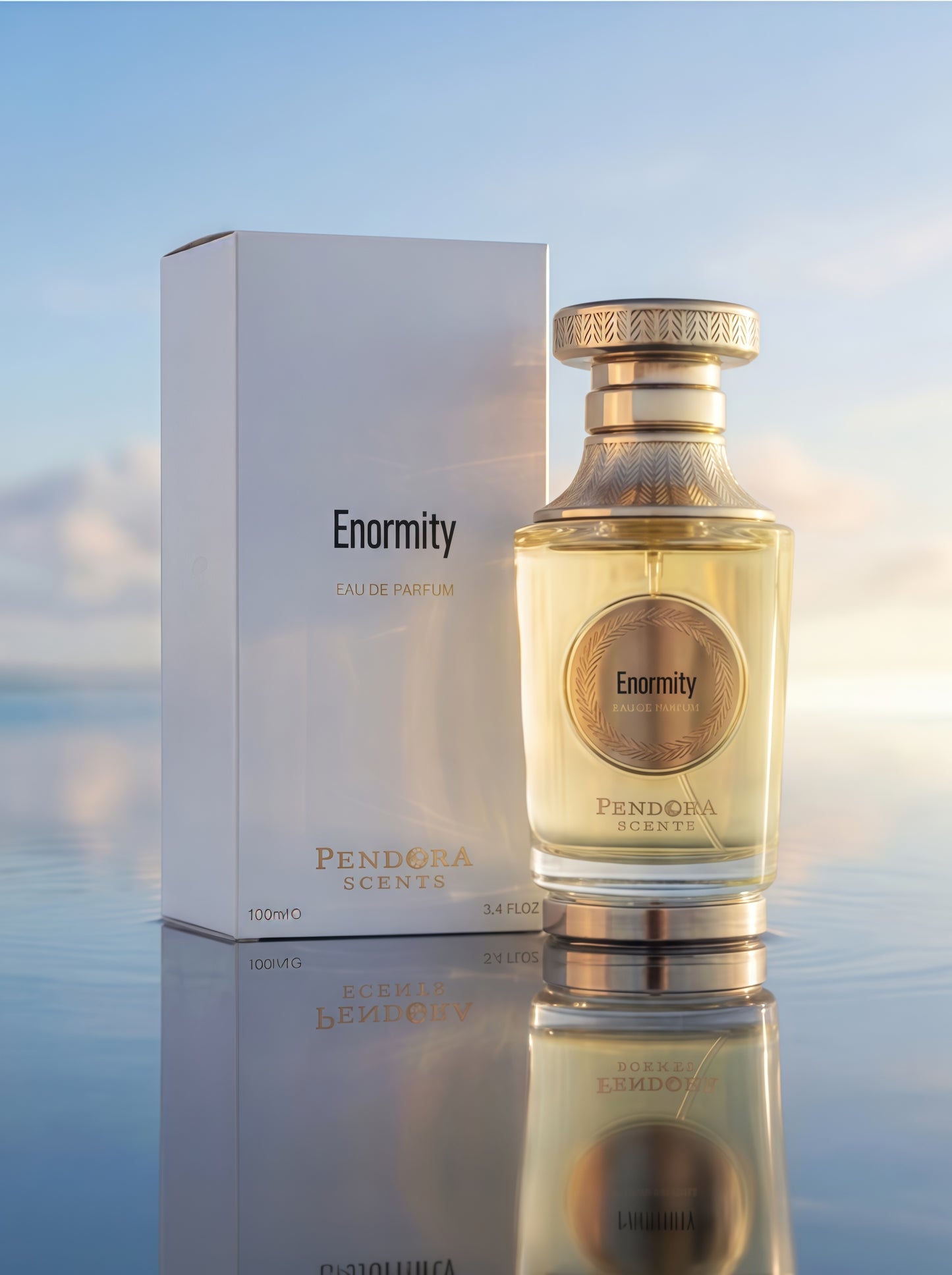 Pendora Enormity Eau de Parfum 100 ml - Fragancia Oriental Amaderada Intensa para Hombre y Mujer - Notas de Naranja y Pachulí - Ideal para Eventos Formales
