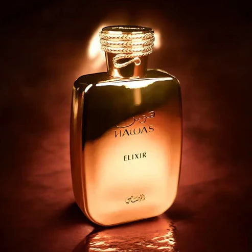 Hawas Elixir Rasasi 100ML – Perfume Masculino Aromático Amaderado con Pomelo, Cardamomo y Ámbar