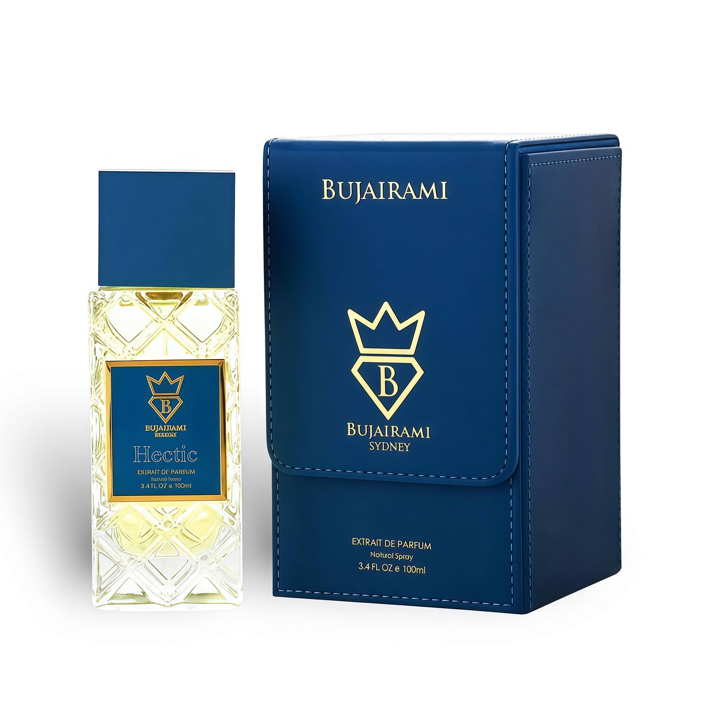 Bujairami Hectic Extrait de Parfum Unisex 100 ml Fragancia Cítrica Especiada y Amaderada para Uso Diario y Ocasiones Especiales