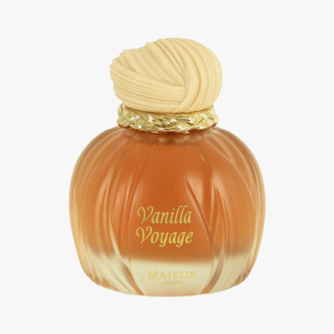 Maison Asrar Vanilla Voyage EDP Spray 100ml – Perfume Árabe  Original Unisex con Vainilla Exótica, Espíritu Oriental y Elegancia Atemporal en Cada Gota