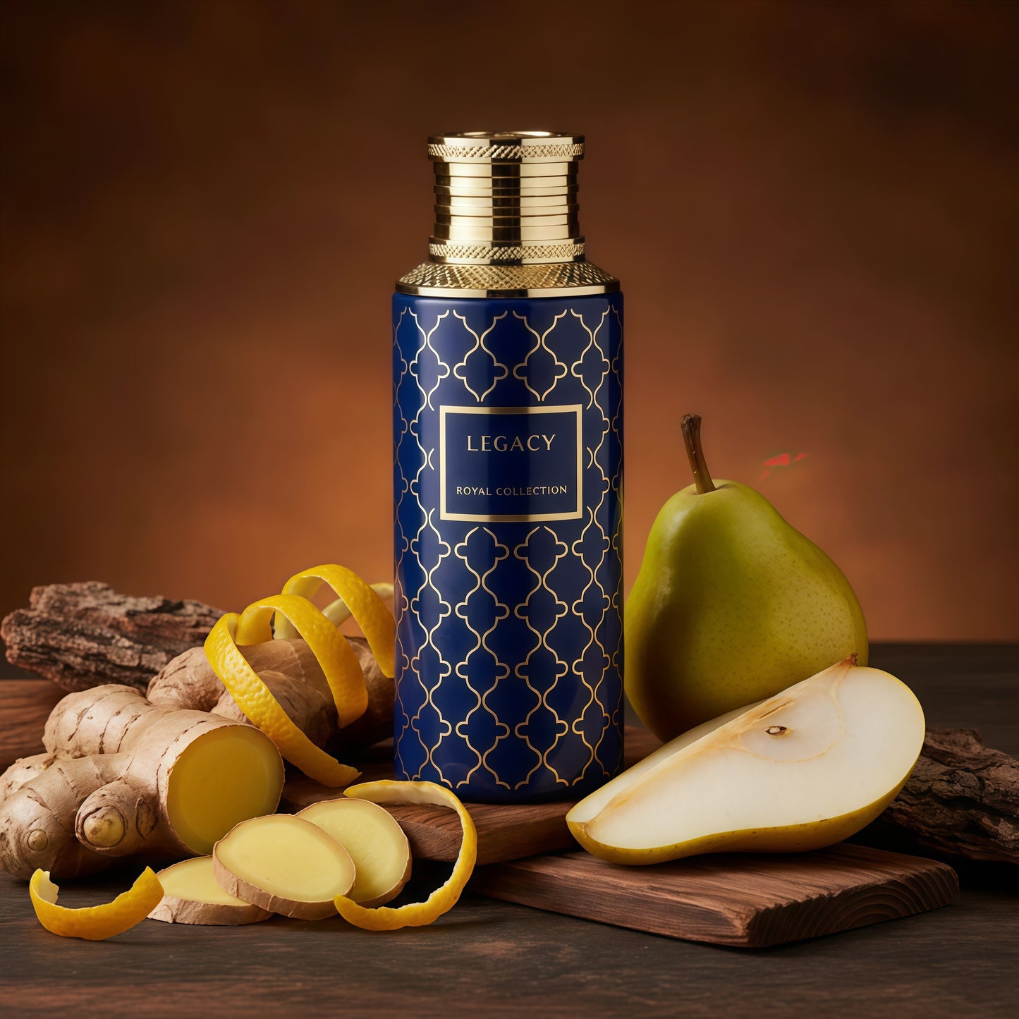 Maison Asrar Legacy Royal Collection Eau de Parfum Unisex 100ml Fragancia Oriental Floral con Notas de Pera Jengibre y Bergamota para Hombres y Mujeres