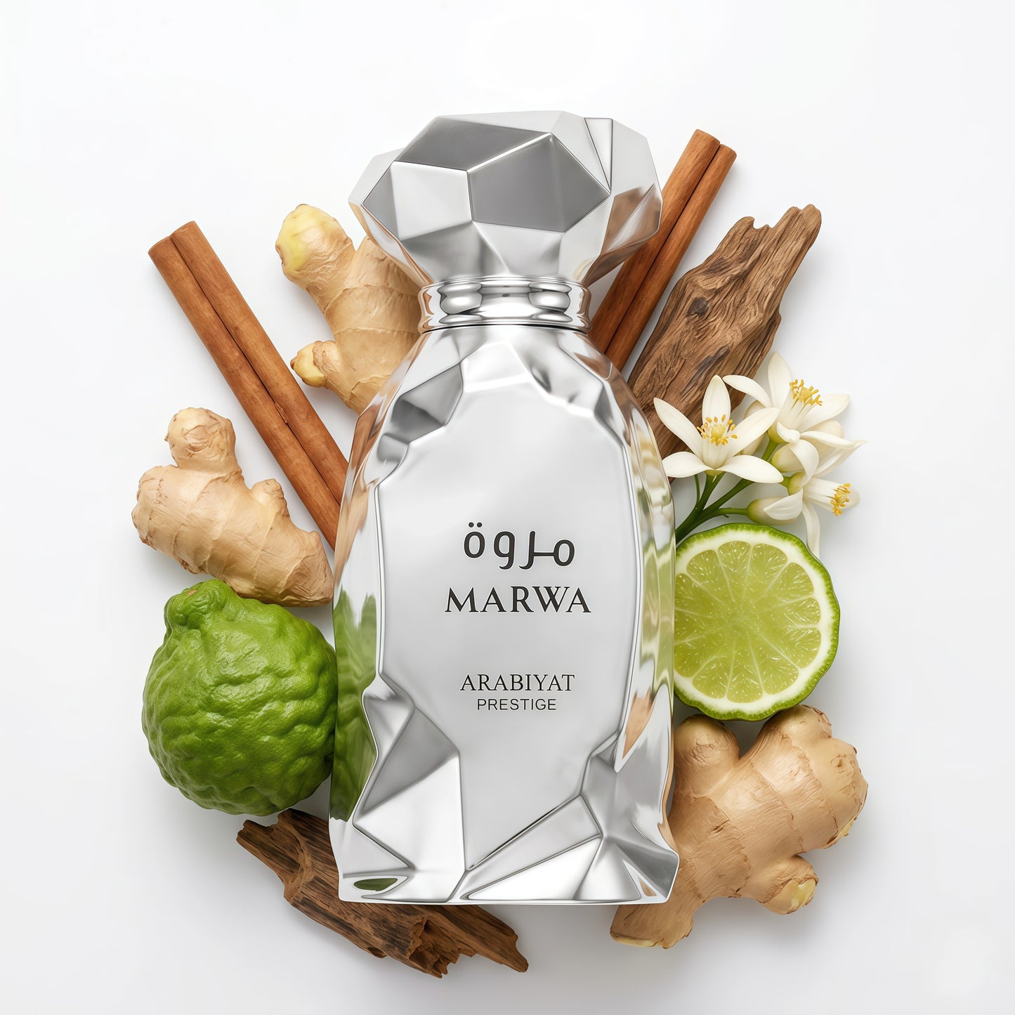 Marwa Arabiyat Prestige - Perfume Masculino de Luxe con Notas de Limón y Canela para un Aroma Elegante y Sofisticado
