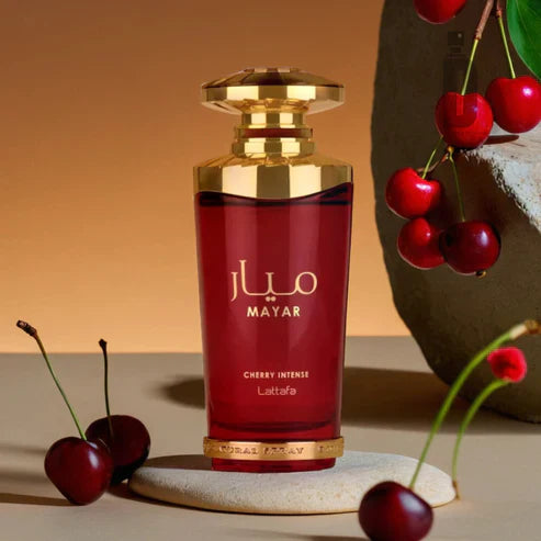 Mayar Cherry Intense Lattafa 100ML: Perfume Unisex Frutal y Floral de Larga Duración
