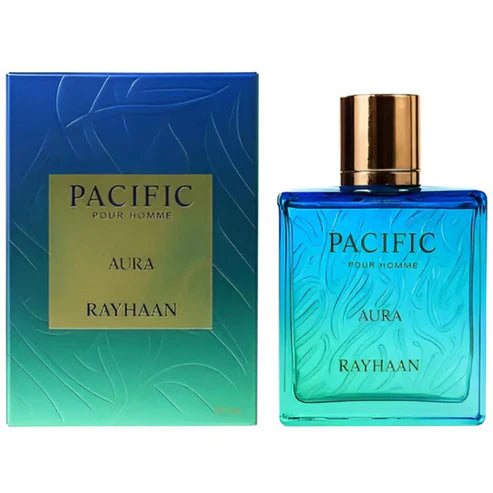 Pacific Aura Rayhaan 100ML – Perfume Masculino Aromático Acuático | Fresco, Limpio y Energético