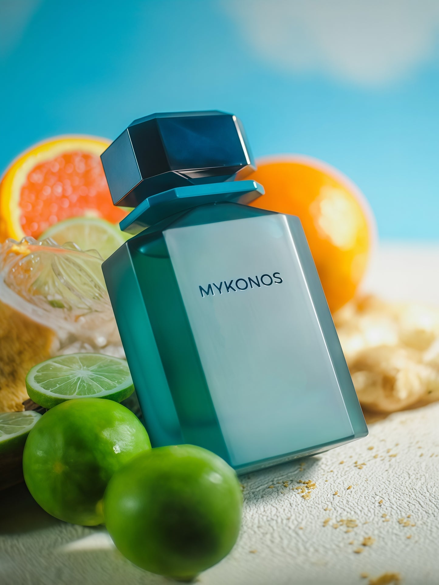 Mykonos Sorrento Extrait de Parfum Unisex 100 ml Fragancia Cítrica Acuática y Ambarada Inspirada en la Costa Mediterránea Italiana Fresca y Elegante