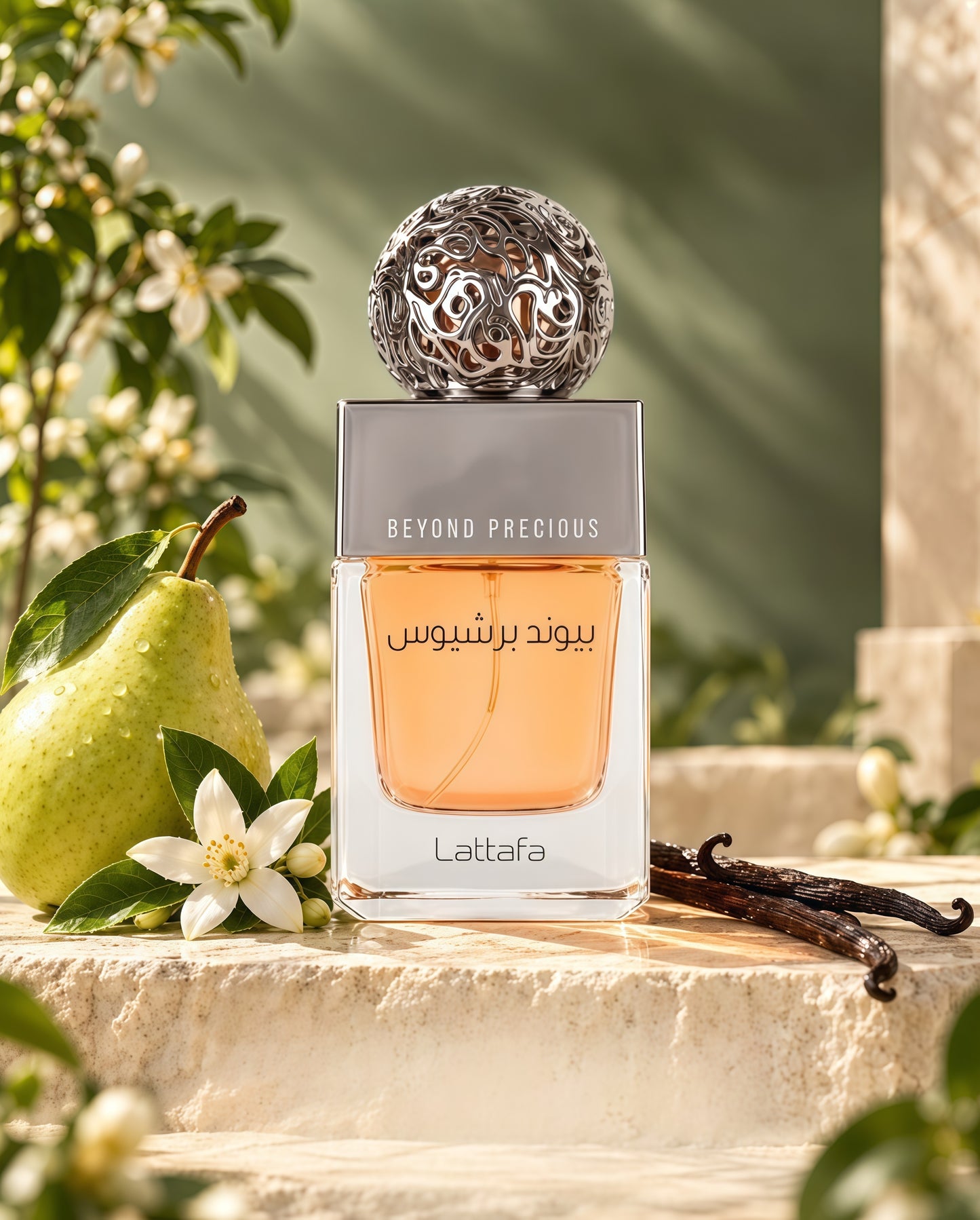 Lattafa Beyond Precious Eau De Parfum 100ml Perfume Femenino Fragancia Delicada y Sofisticada con Notas de Bergamota Pera y Neroli para Mujer