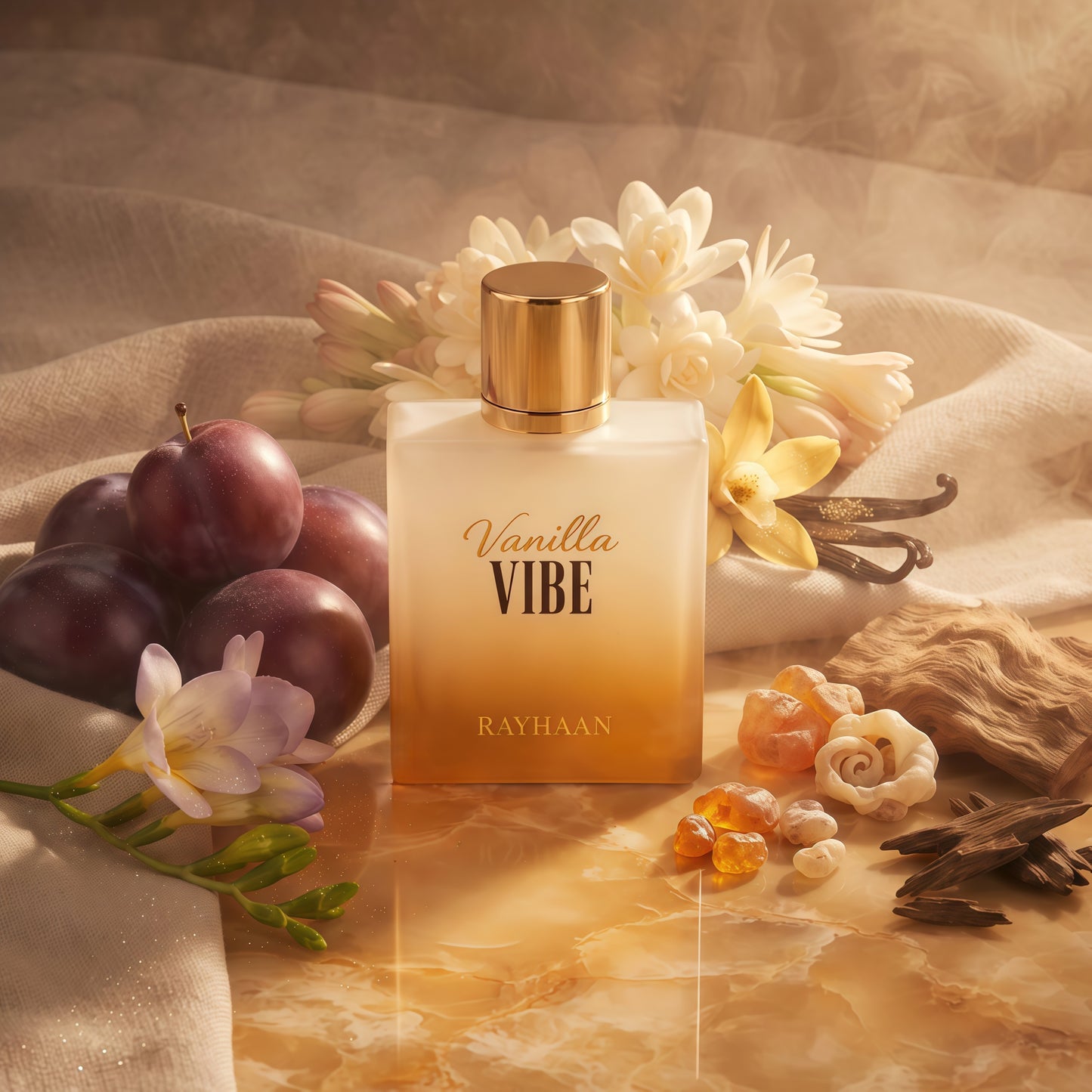 Rayhaan Vanilla Vibe 100ml Fragancia Oriental Floral para Hombres y Mujeres Notas de Vainilla y Madera de Oud