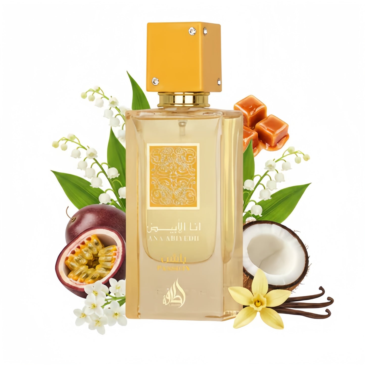 Lattafa Perfumes Ana Abiyedh Passion Eau de Parfum Oriental Vainilla Gourmand para Mujeres Dulce y Sensual con Notas de Maracuyá y Coco