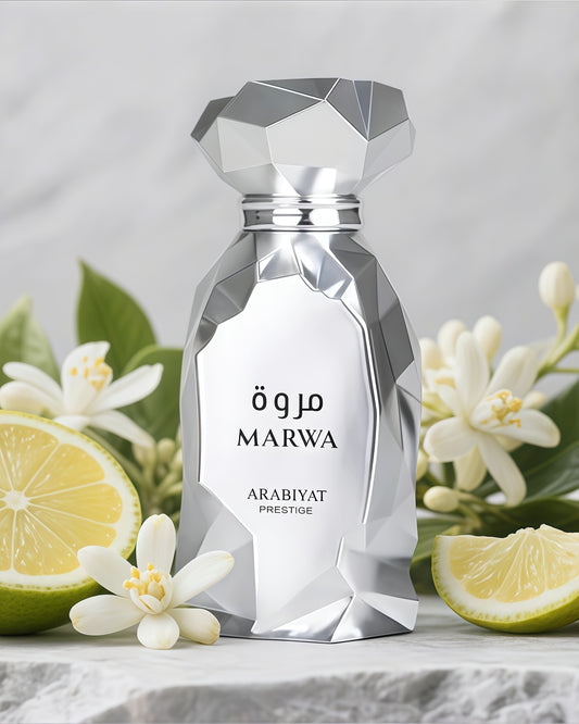 Marwa Arabiyat Prestige - Perfume Masculino de Luxe con Notas de Limón y Canela para un Aroma Elegante y Sofisticado