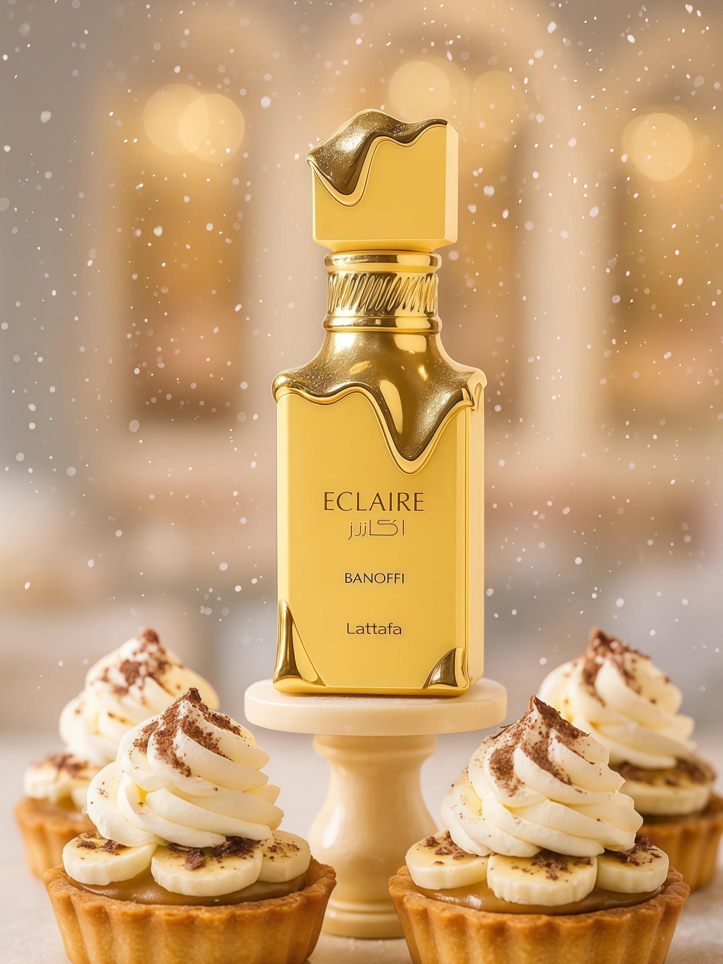 Eclaire Banoffi Lattafa 100ML – Perfume Unisex Floral Gourmand con Plátano, Vainilla y Praliné