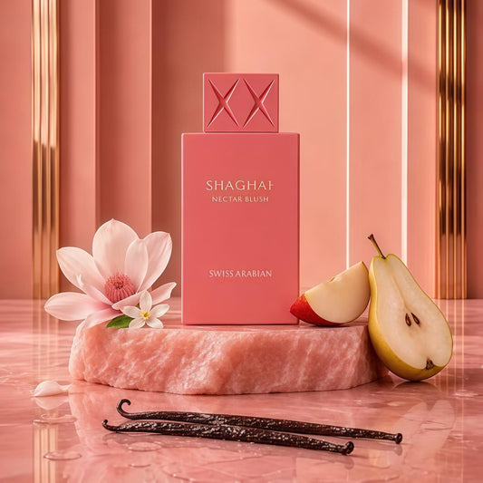 Shaghaf Nectar Blush 75ml Eau de Parfum Unisex Fragancia Afrutada Floral Acuática y Cremosa con Yuzu Pera Williams y Vainilla
