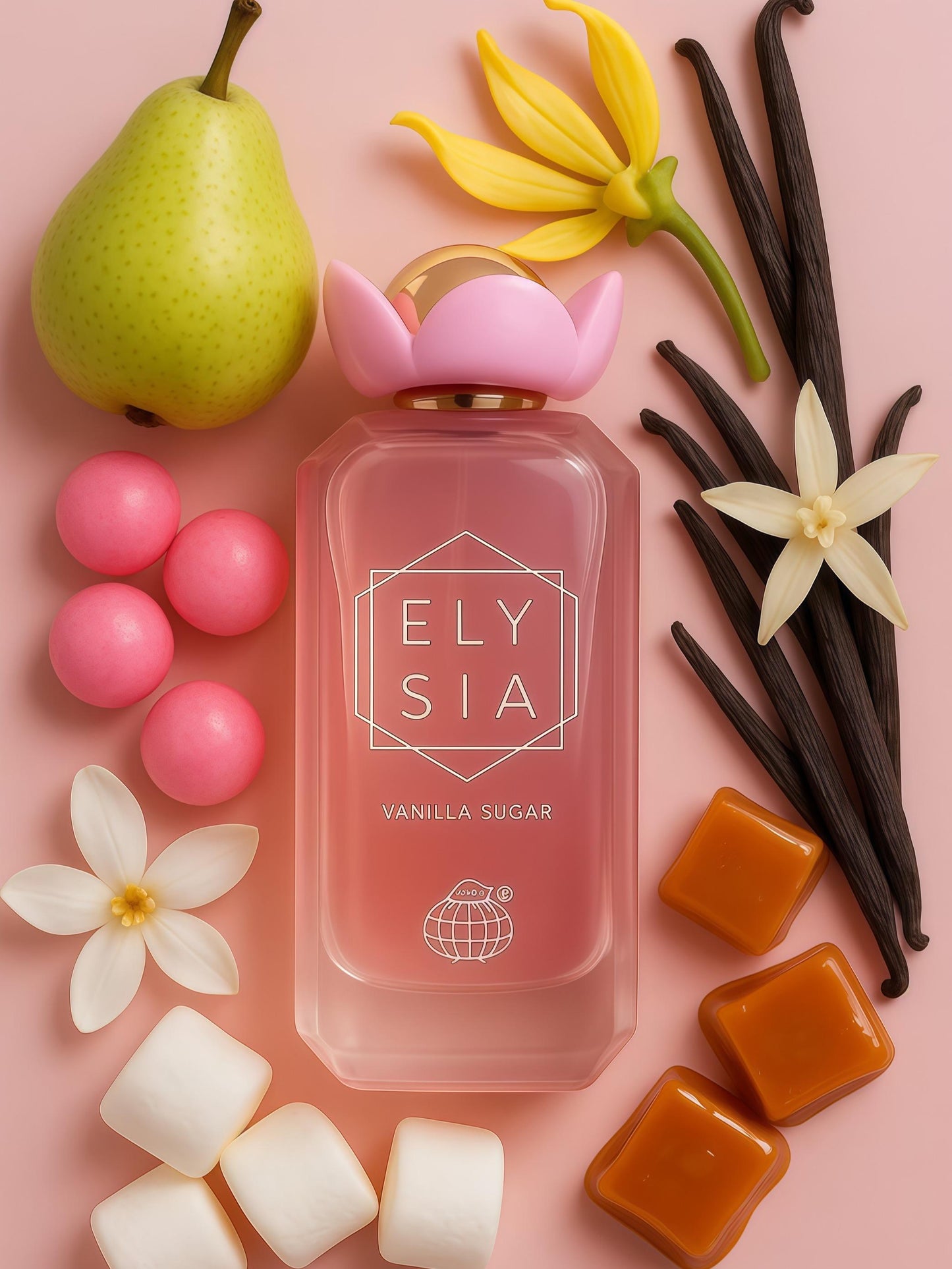 Elysia Perfume Mujer Vanilla Sugar Fragance World 100ml Aroma Dulce y Gourmand con Notas de Vainilla y Caramelo Ideal para Uso Diario y Regalo Original