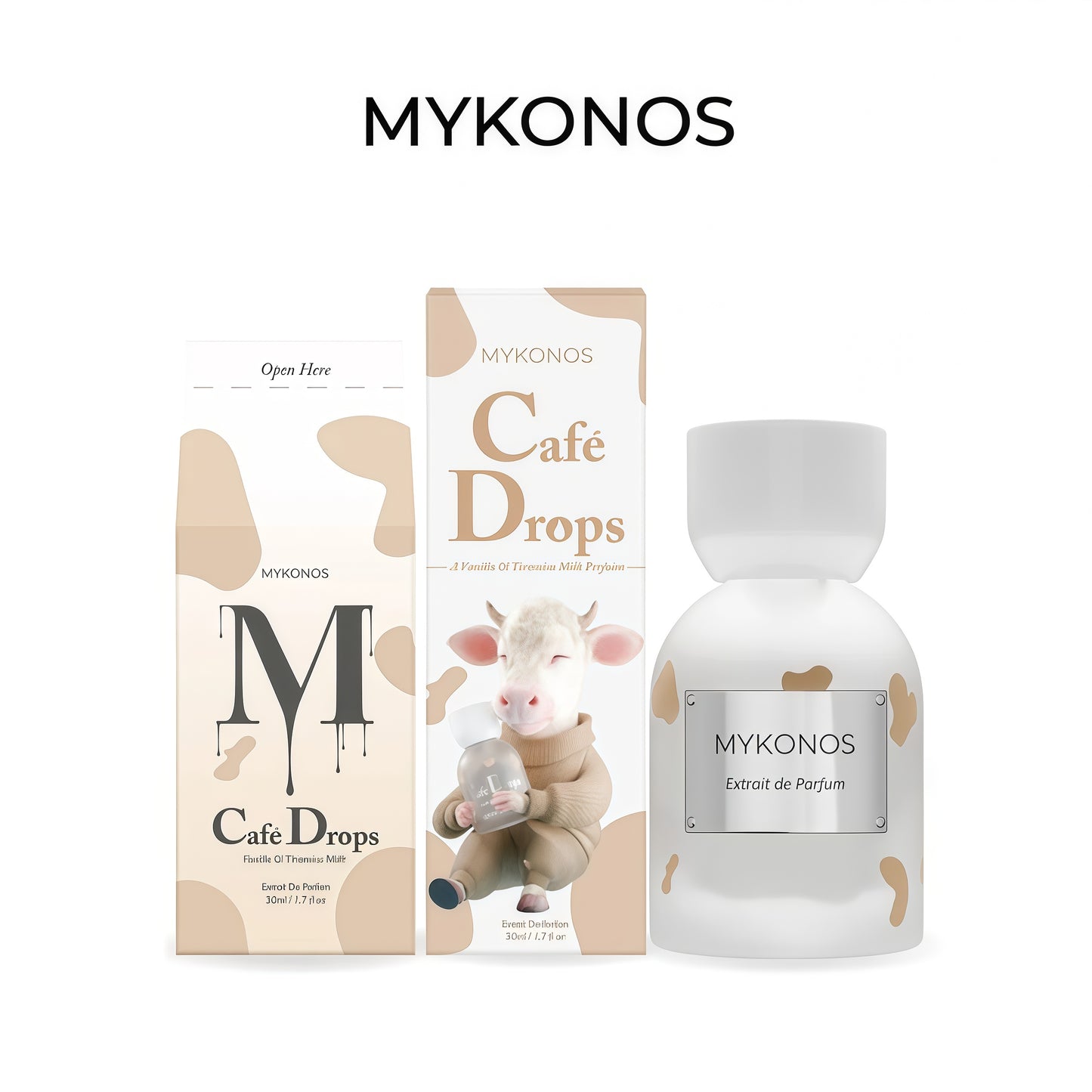 Mykonos Cafe Drops Extrait de Parfum Unisex 50 ml Fragancia Gourmand Cremosa Avainillada para Otoño e Invierno