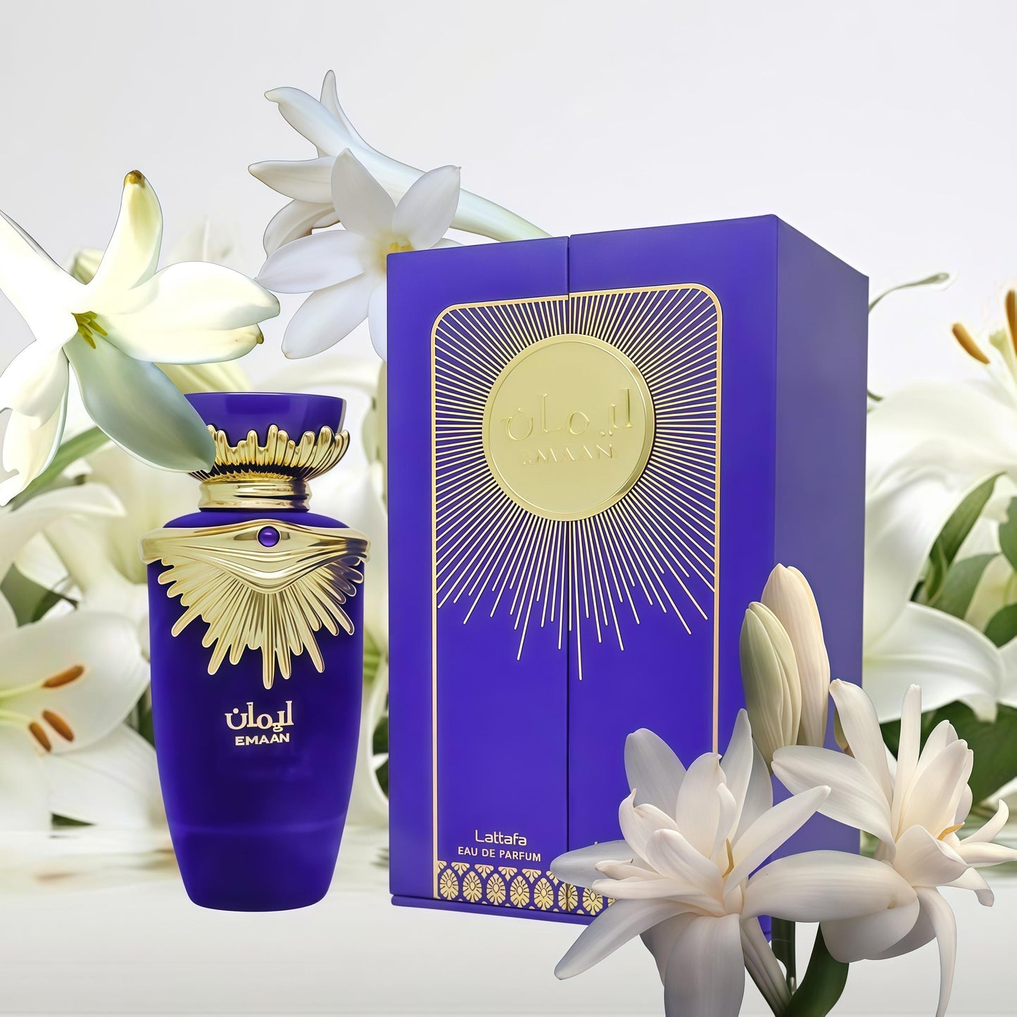 Lattafa Emaan - Perfume Árabe Unisex 100 ml con Notas Frescas, Florales y Cálidas