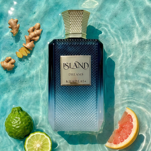 Khadlaj Perfumes Island Dreams Fragancia Oriental para Hombres y Mujeres con Notas de Jengibre Bergamota y Toronja Lanzamiento 2025