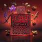 Rayhaan Crimson Eau de Parfum Intenso para Hombre 100 ml Notas de Canela Pimienta Rosa y Pachulí Frasco Rojo con Motivo Geométrico Oriental