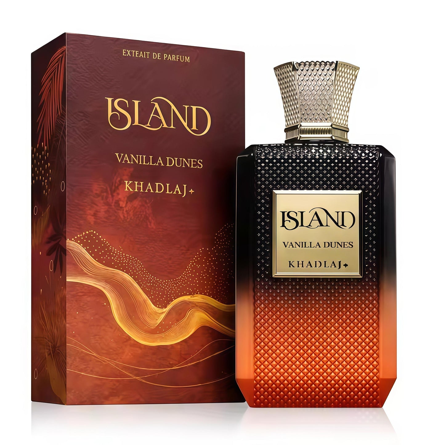Khadlaj Perfumes Island Vanilla Dunes Fragancia Oriental Vainilla para Hombres y Mujeres Notas de Vainilla Canela y Cardamomo