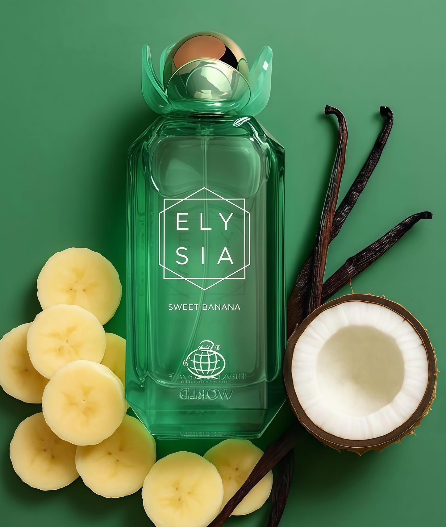 Fragrance World Elysia Sweet Banana Fragance World 100ml Perfume Mujer Aroma Dulce y Tropical con Banana Madura y Coco Cremoso