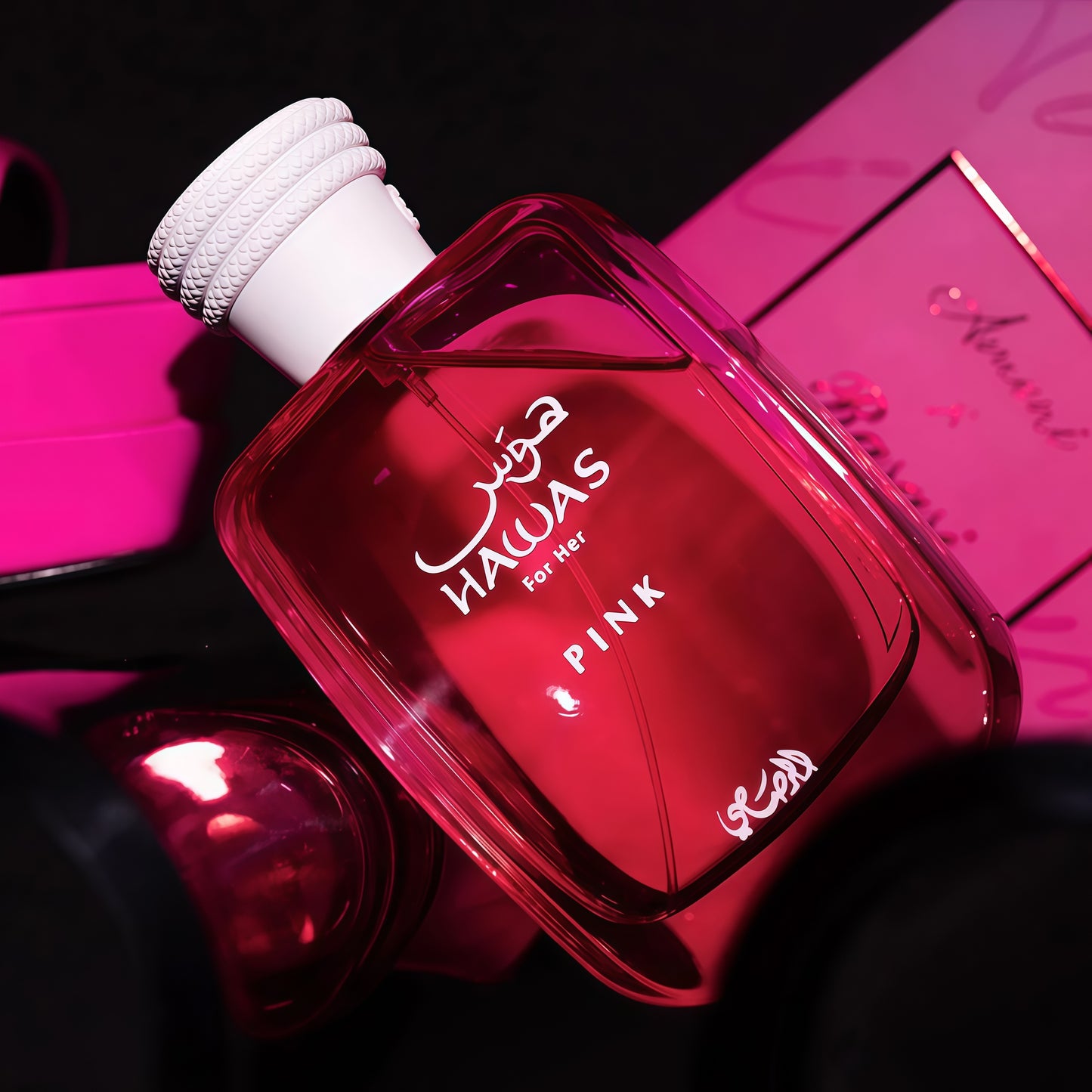 Rasasi Hawas Pink Perfume Femenino 100ml Dulce Cremoso y Encantador para Mujeres con Notas de Flores Blancas y Especias Suaves