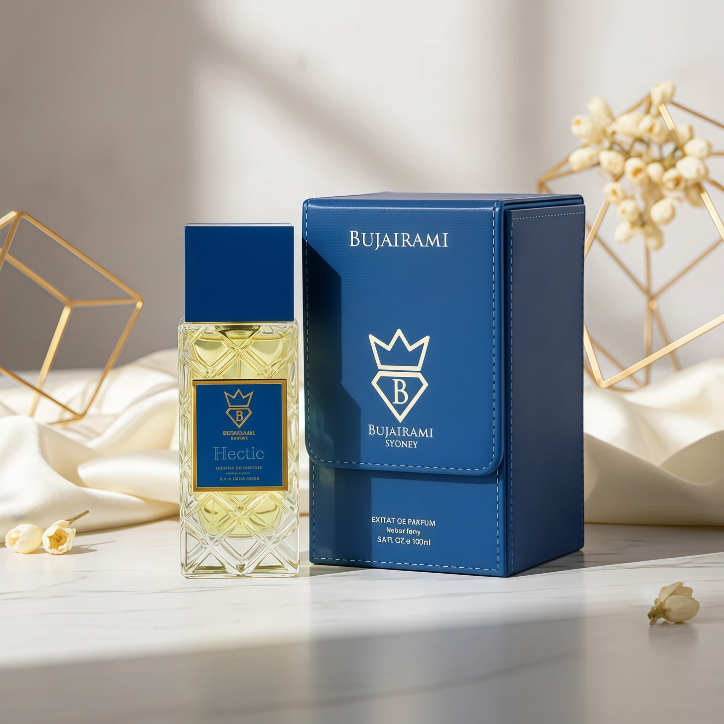 Bujairami Hectic Extrait de Parfum Unisex 100 ml Fragancia Cítrica Especiada y Amaderada para Uso Diario y Ocasiones Especiales