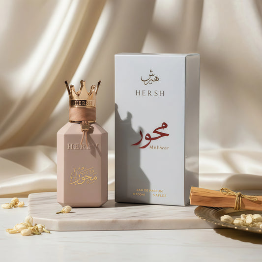Hersh Mehwar Eau de Parfum Unisex 100 ml - Fragancia Floral Amaderada y Ambarada para Uso Diario y Ocasiones Especiales