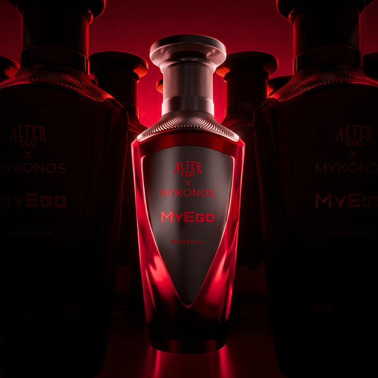 Mykonos MyEgo Extrait de Parfum Unisex 100ml, Fragancia Moderna y Elegante con Notas de Uvas Moscatel, Bergamota y Pimienta Rosa, Ideal para Ocasiones Especiales