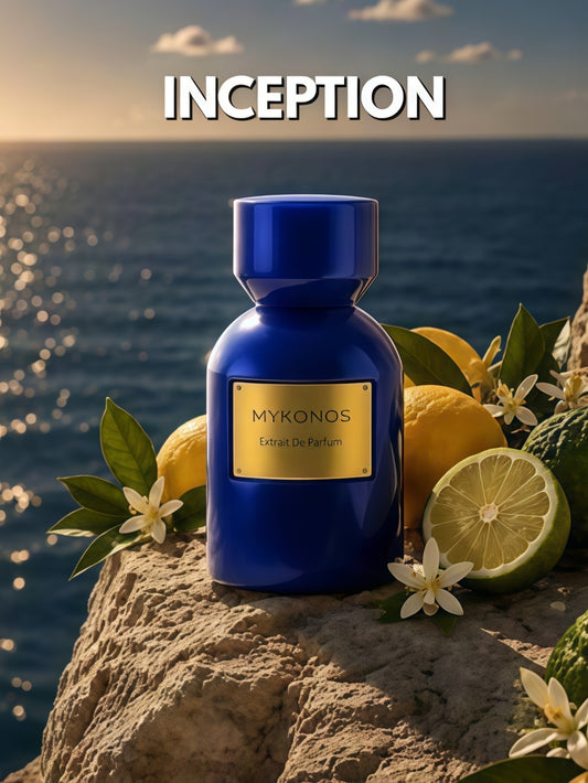 Mykonos Inception Extrait de Parfum Unisex 50ml Fragancia Cítrica Especiada y Amaderada para Ocasiones Especiales y Uso Diario