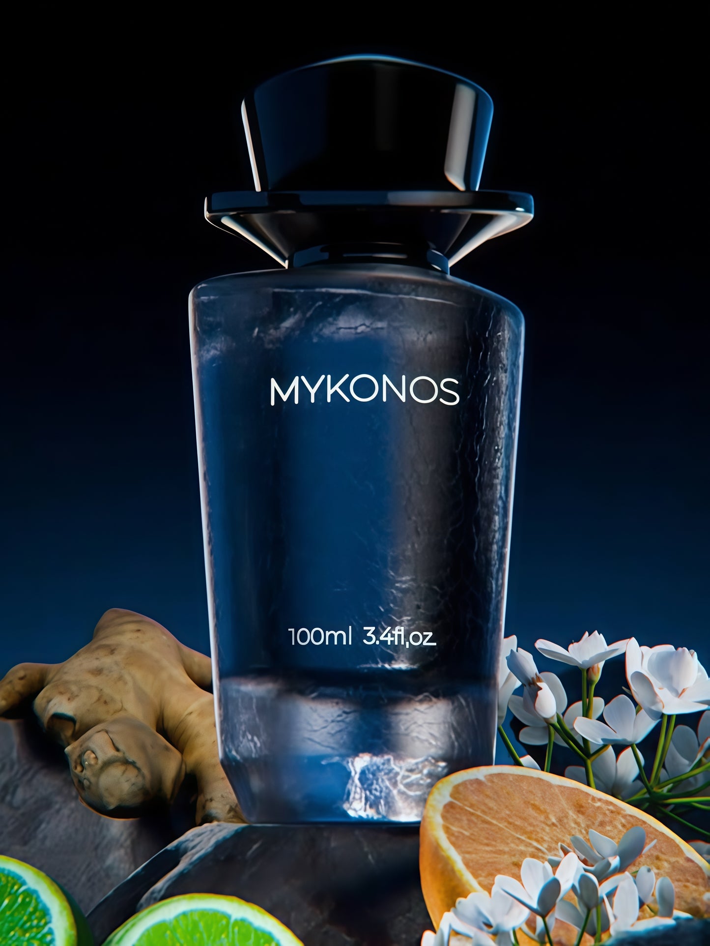 Mykonos Conquer Extrait de Parfum Unisex 100 ml Fragancia Cítrica Especiada y Ambarada para Uso Diario y Ocasiones Especiales