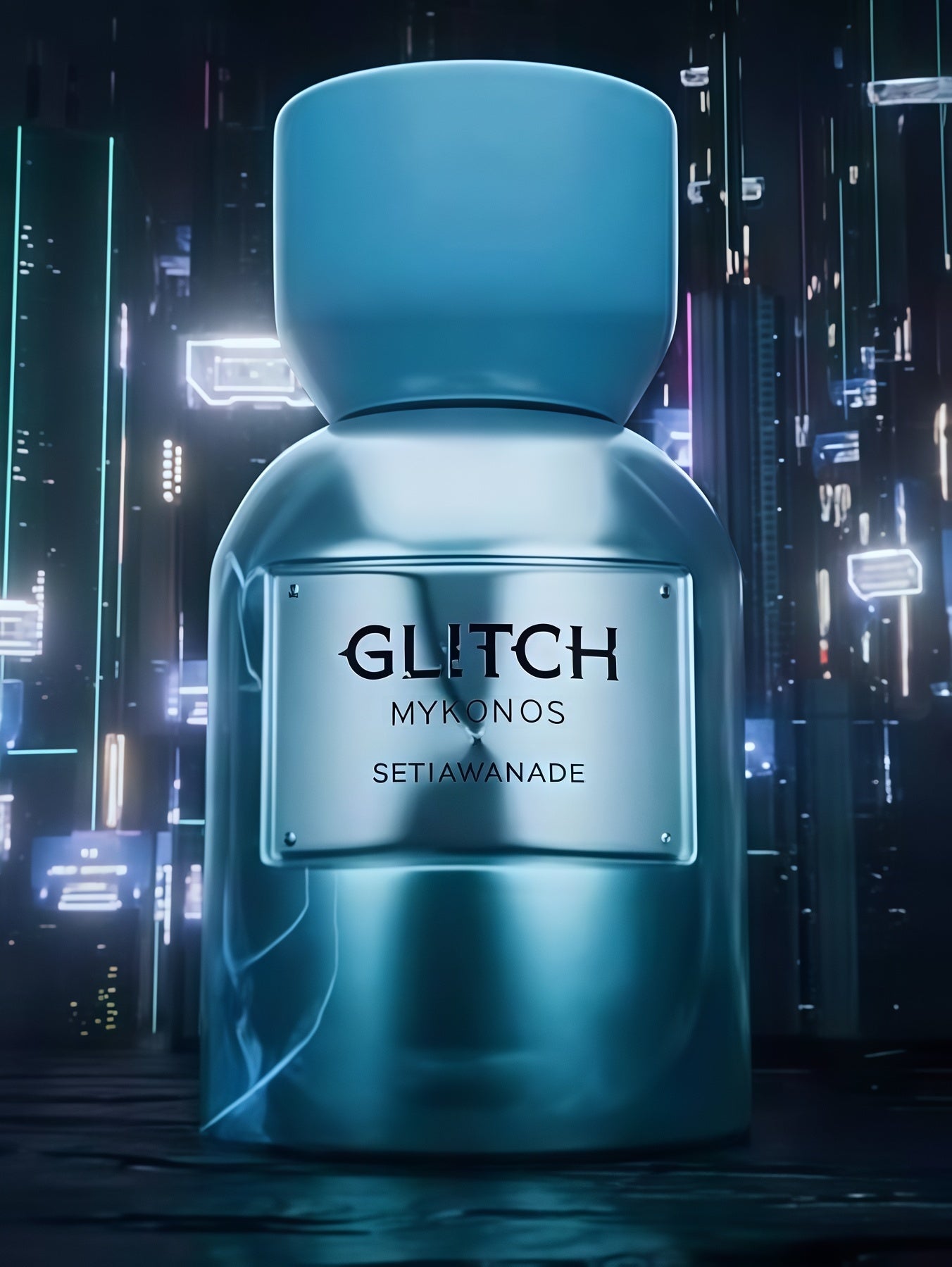 Glitch Mykonos x Setiawanade 50ml Extrait de Parfum Unisex Fragancia Frutal Aromática y Amaderada 100ml Perfume Moderno y Sofisticado
