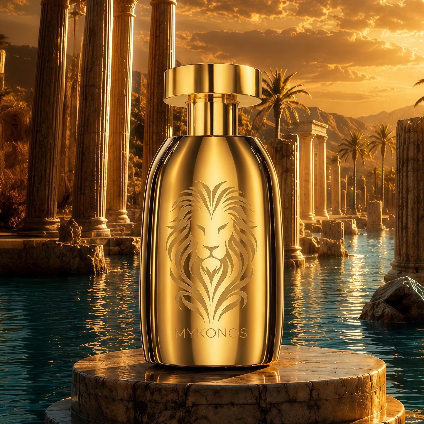 Mykonos Imperium-leon Extrait De Parfum 100ml Fragancia Unisex Tropical y Exótica con Notas de Lima Bergamota y Frutas Tropicales
